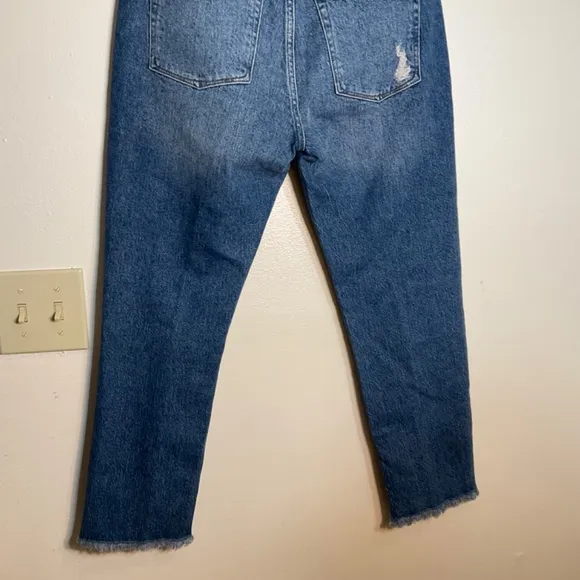 Good American Medium Wash Distressed Jeans 4/27