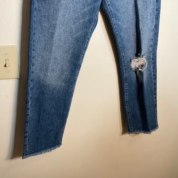 Good American Medium Wash Distressed Jeans 4/27