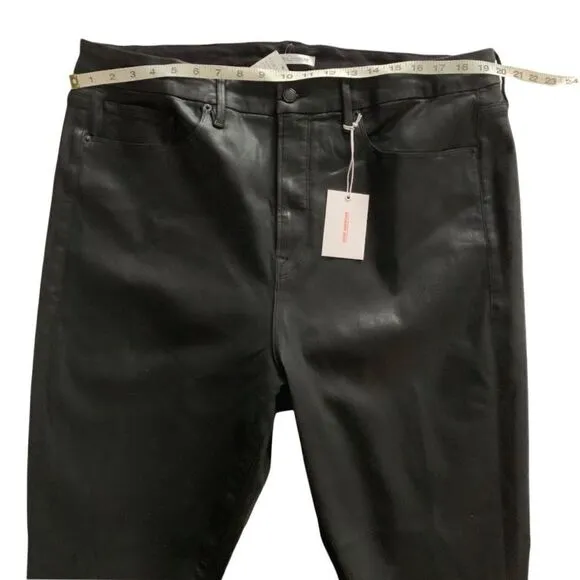 GOOD AMERICAN Black Coated Skinny Jeans!