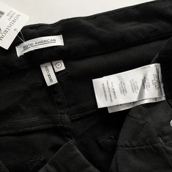 GOOD AMERICAN Black Coated Skinny Jeans!