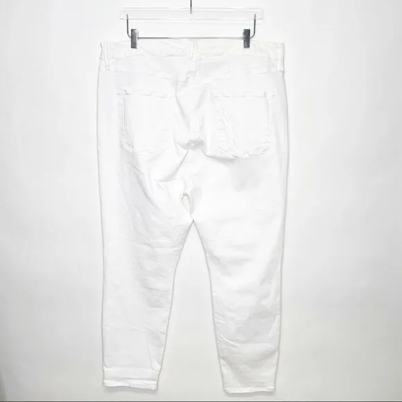 Good American Good Leg Crop Skinny Jeans 24 Plus White