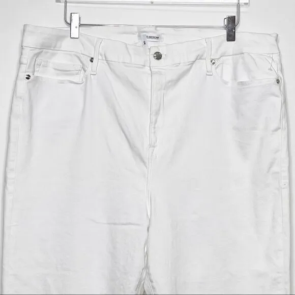 Good American Good Leg Crop Skinny Jeans 24 Plus White
