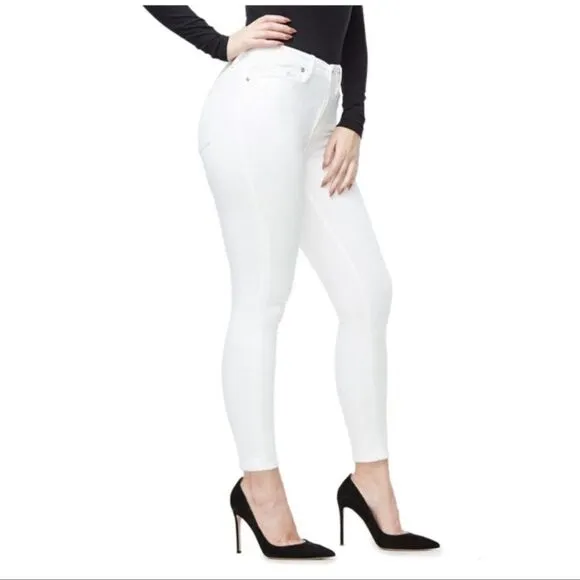 Good American Good Leg Crop Skinny Jeans 24 Plus White