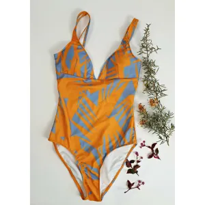 Gorman orange print one-piece bathers / swimmers size 6