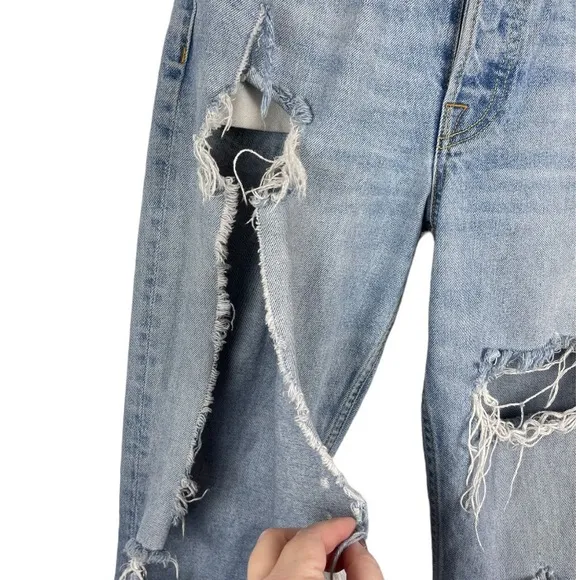 Grlfrnd Denim Heavily Distressed Karolina Jeans Size 26 In A Little More Love