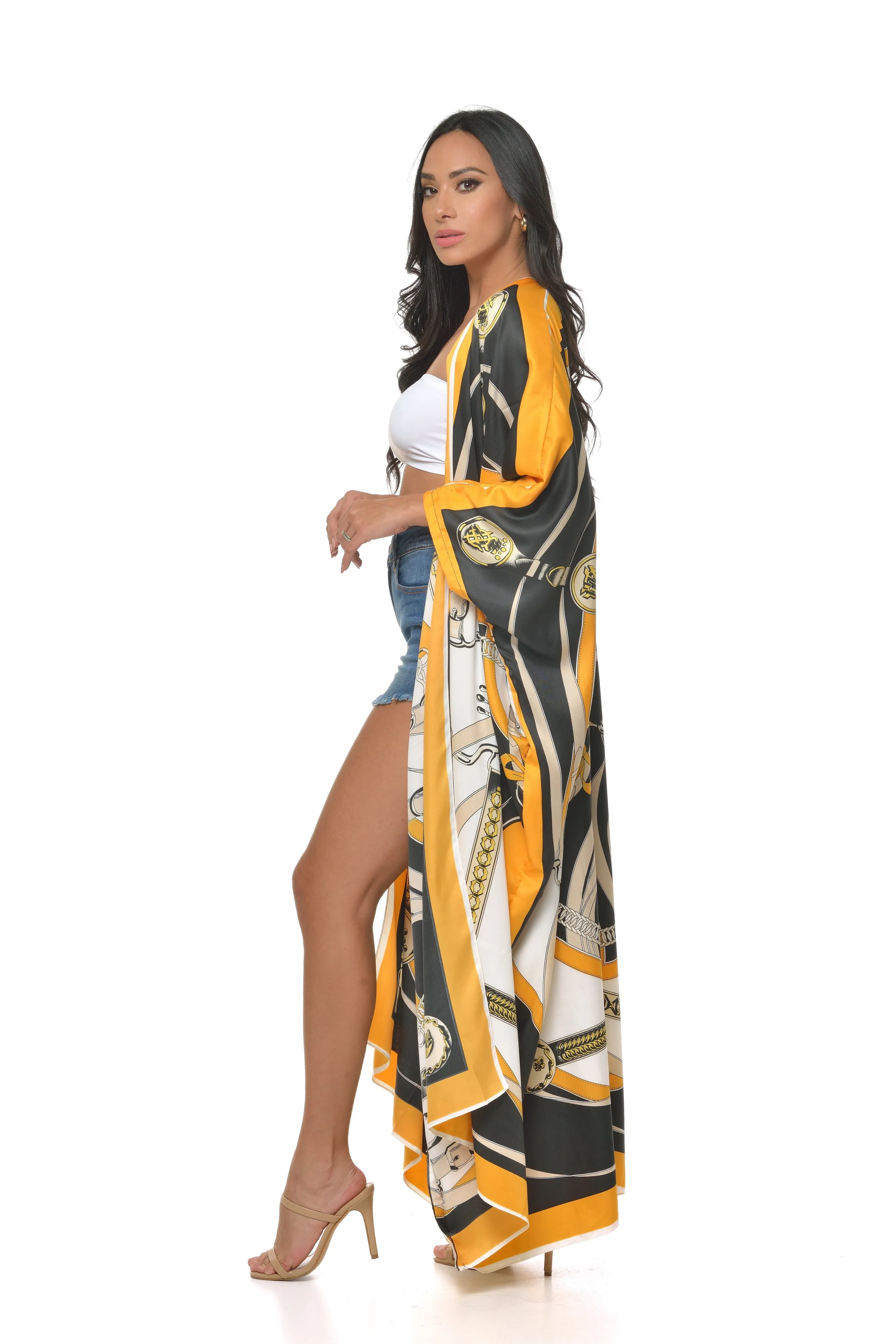 Hannah Satin Kimono