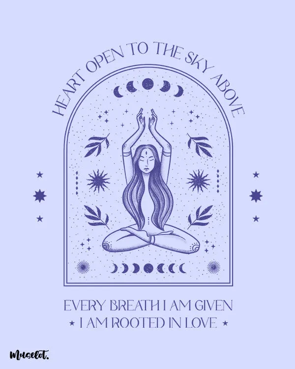 Heart open to the sky posters