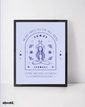Heart open to the sky posters