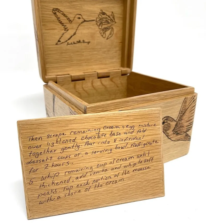 Heirloom wooden Recipe box (Base price shown)