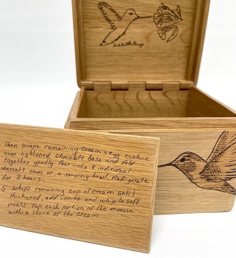 Heirloom wooden Recipe box (Base price shown)