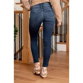High Rise Band Detail Super Skinny Jeans
