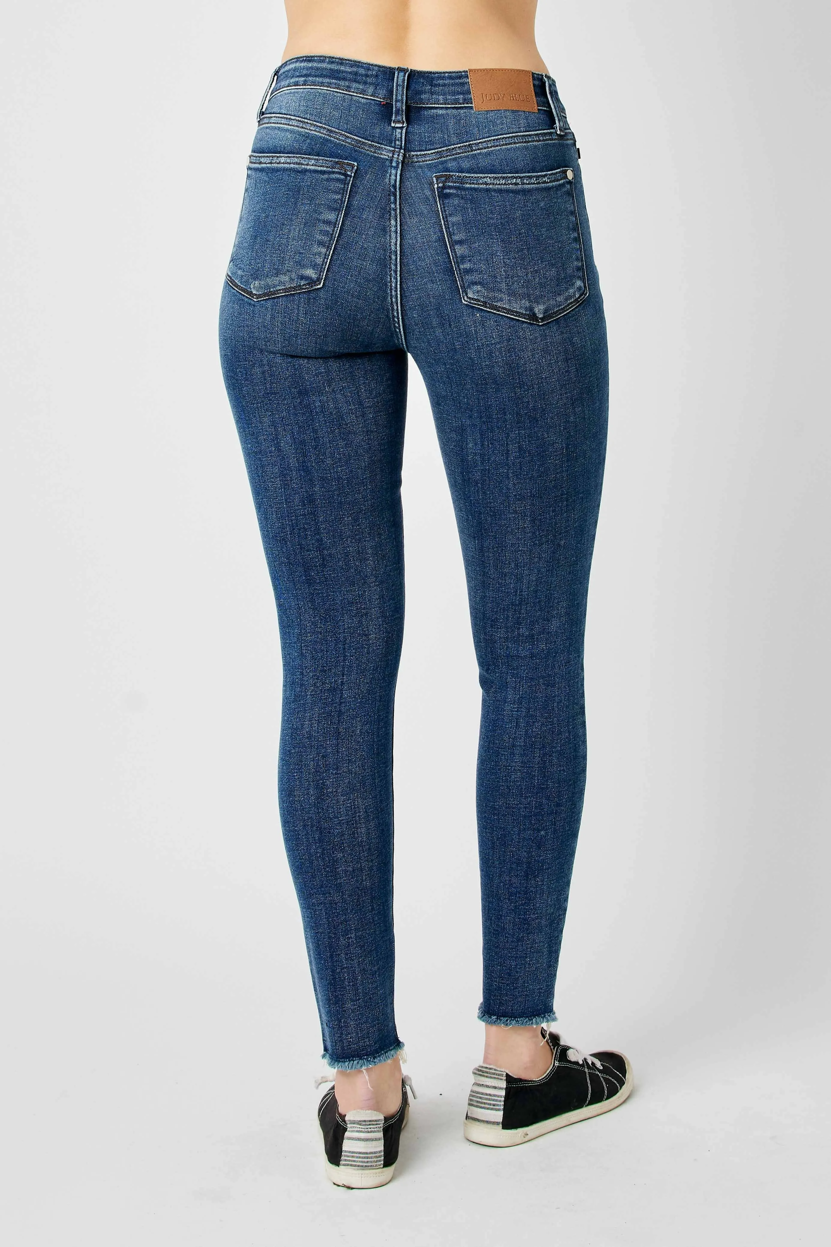 High Waist Skinny w/ Distressed/
