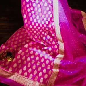 HotPink Banarasi Khaddi Salwar Suit