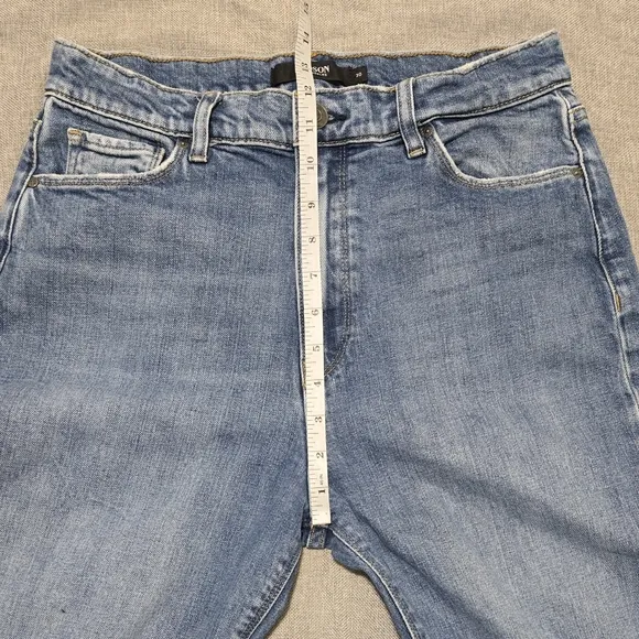 HUDSON Holly Straight Leg High Waist Cropped Side Slit Ankle Denim Jeans Size 30