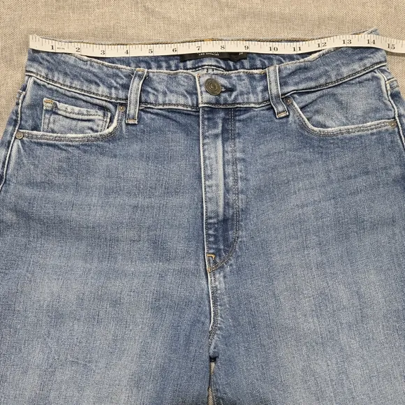HUDSON Holly Straight Leg High Waist Cropped Side Slit Ankle Denim Jeans Size 30