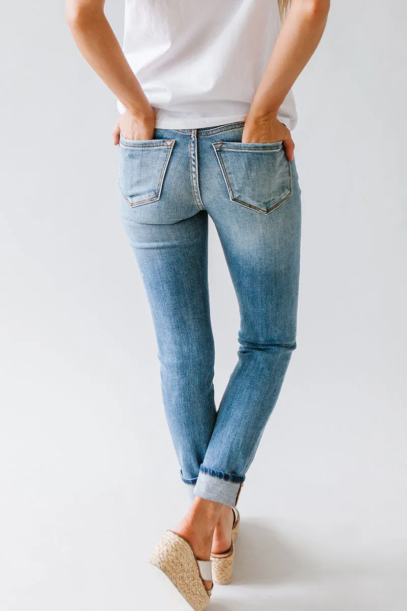 I’ll Be Strong Kancan High Rise Distressed Skinny
