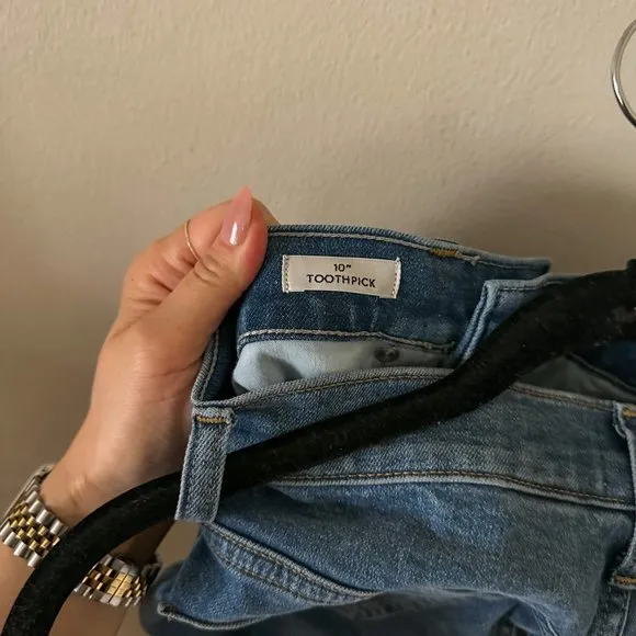 J Crew 10&quot; highest-rise toothpick jeans Size 26