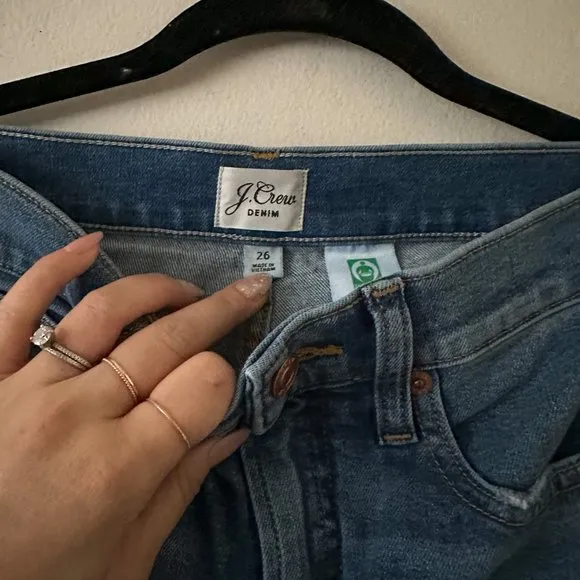 J Crew 10&quot; highest-rise toothpick jeans Size 26