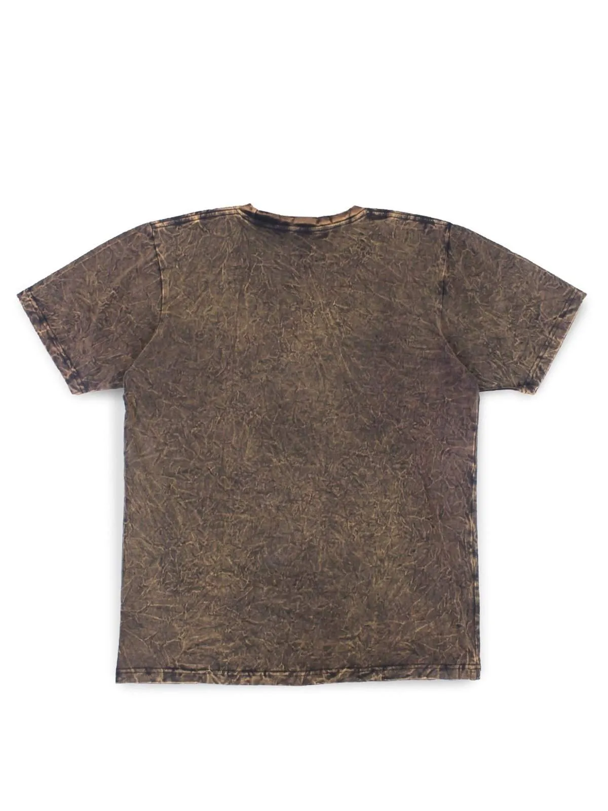 Jackhammer Acid Wash Crewneck Tee Wood Brown