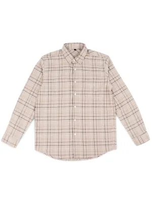 Jackhammer Hillbilly Plaid Shirt Brown Cream