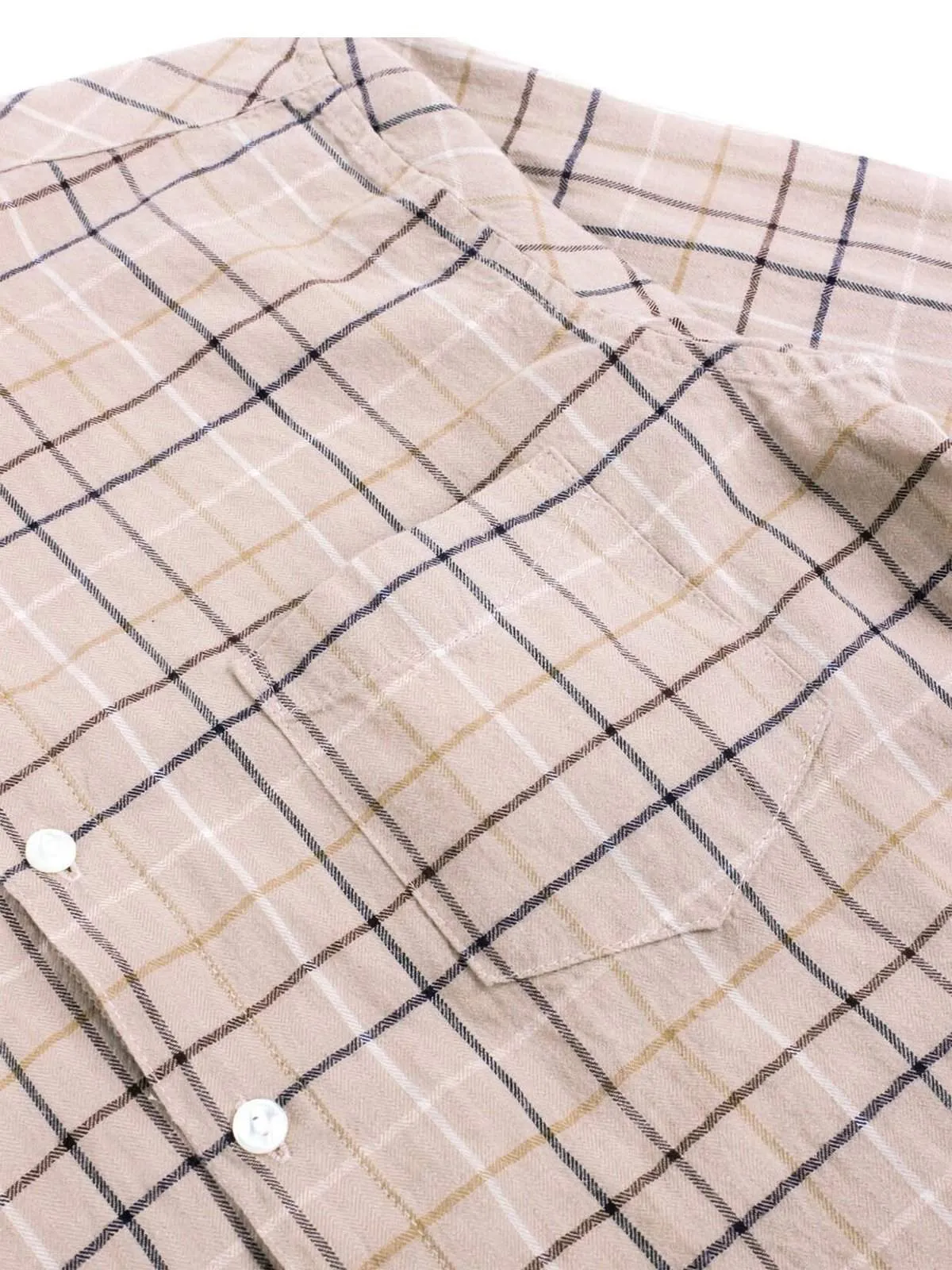 Jackhammer Hillbilly Plaid Shirt Brown Cream