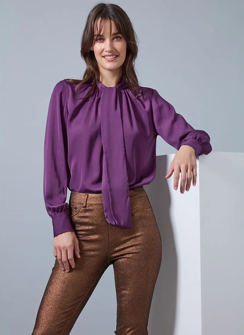 Janis Scarf Neck Pull On Blouse