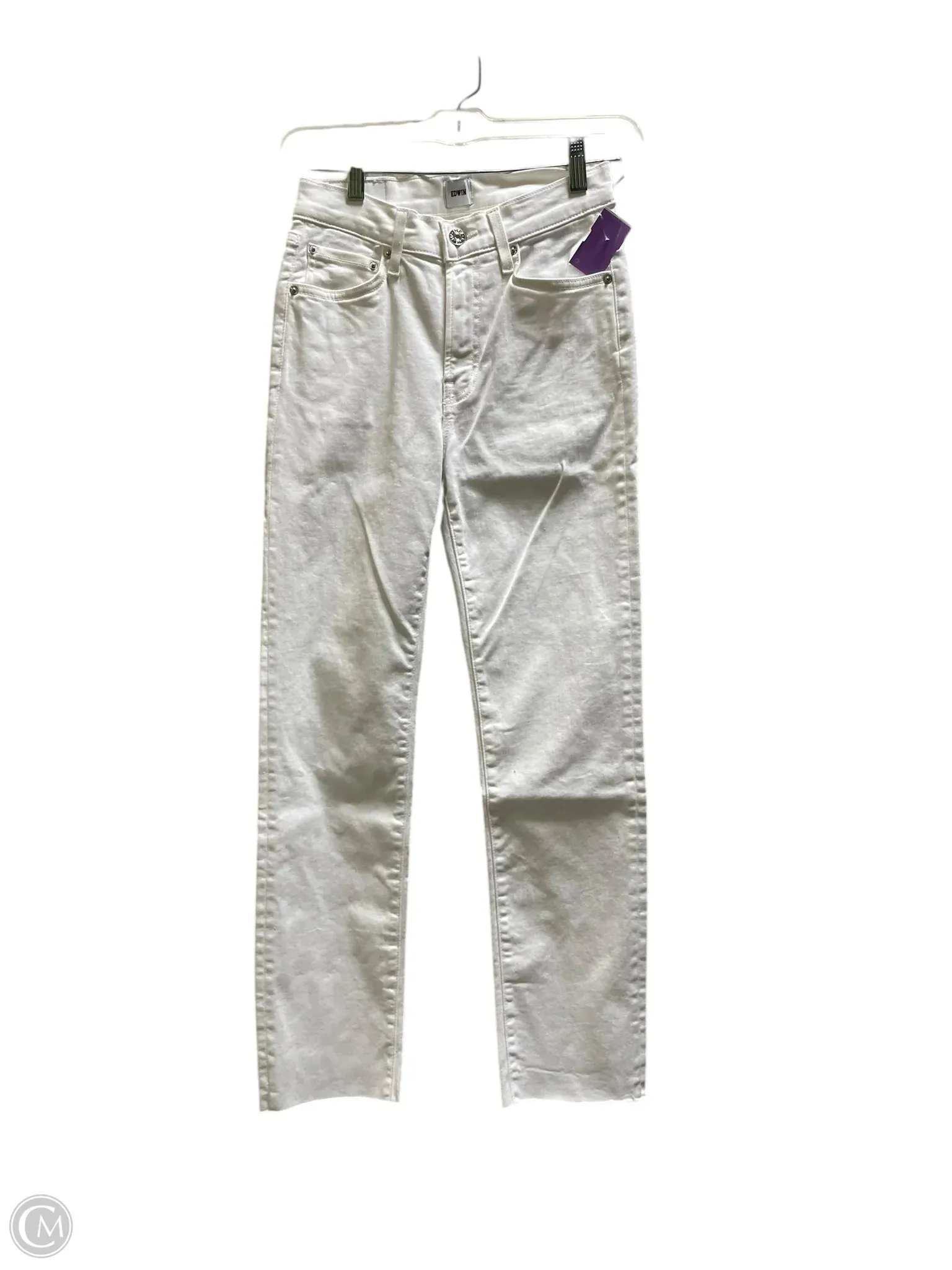 Jeans Skinny By Edwin In White, Size: 0