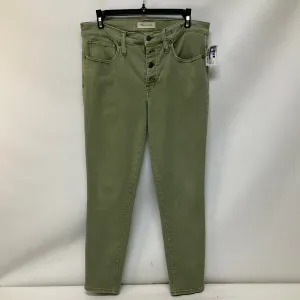Jeans Skinny By Madewell In Green Denim, Size: 8