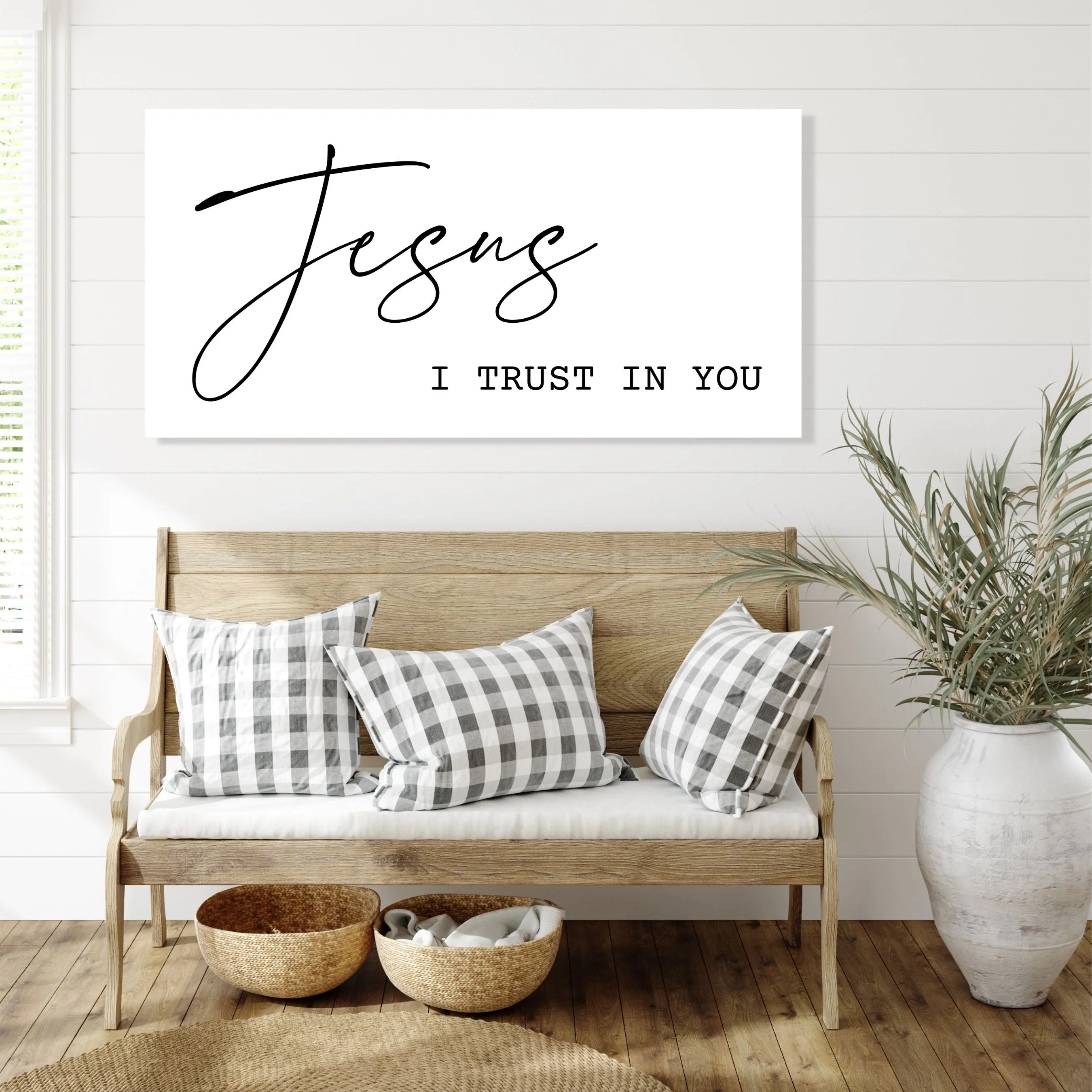 Jesus I Trust in You - Canvas Wall Art Sign