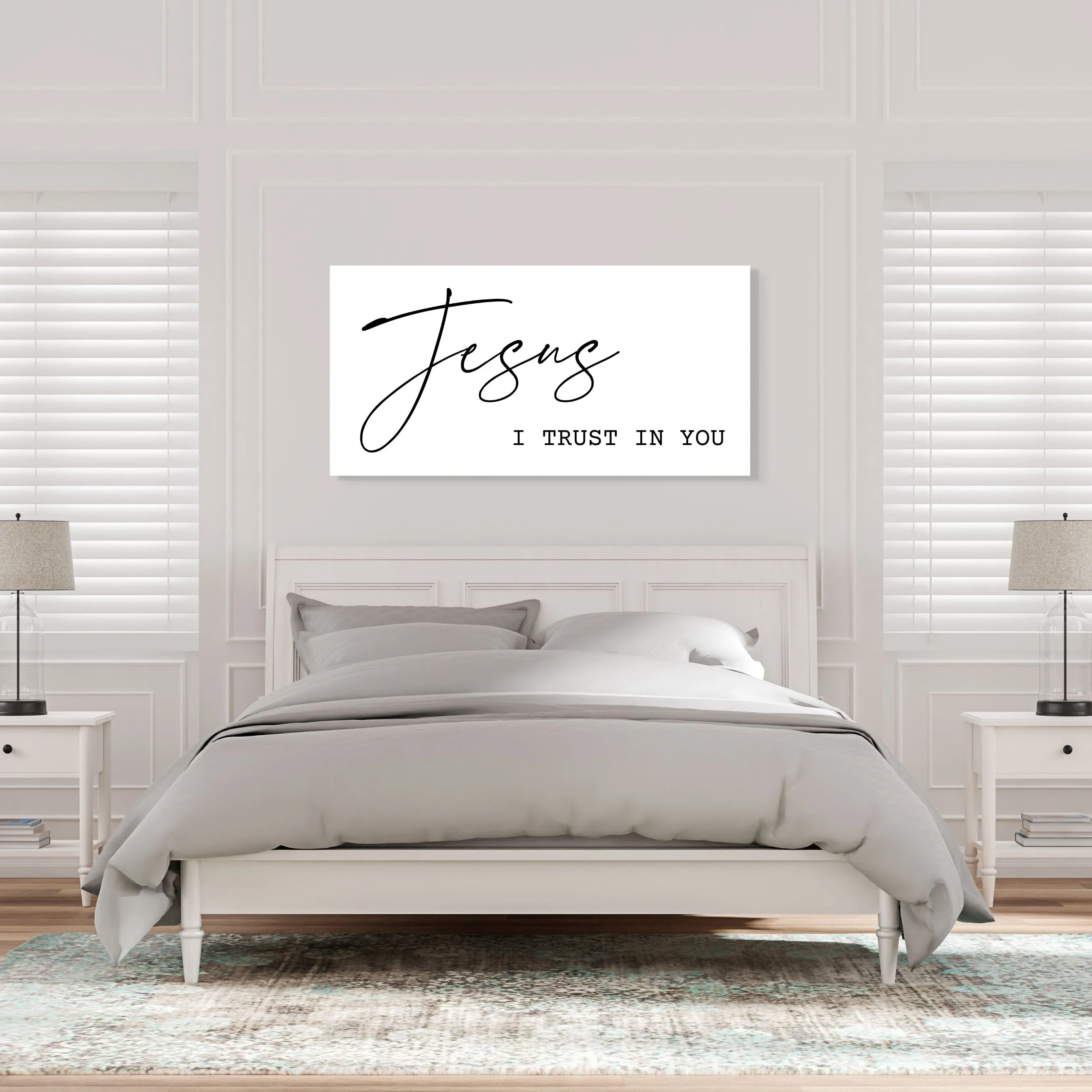 Jesus I Trust in You - Canvas Wall Art Sign