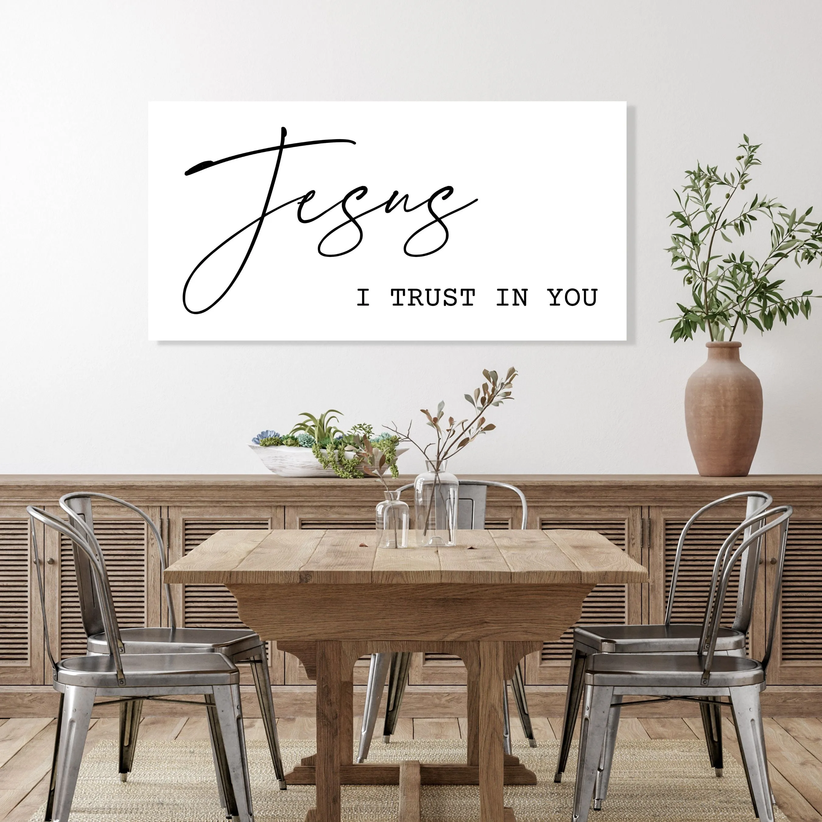 Jesus I Trust in You - Canvas Wall Art Sign