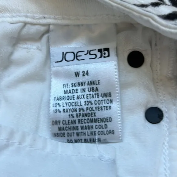 Joe's Skinny Ankle Jeans Wood Grain Print