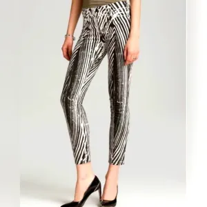 Joe's Skinny Ankle Jeans Wood Grain Print