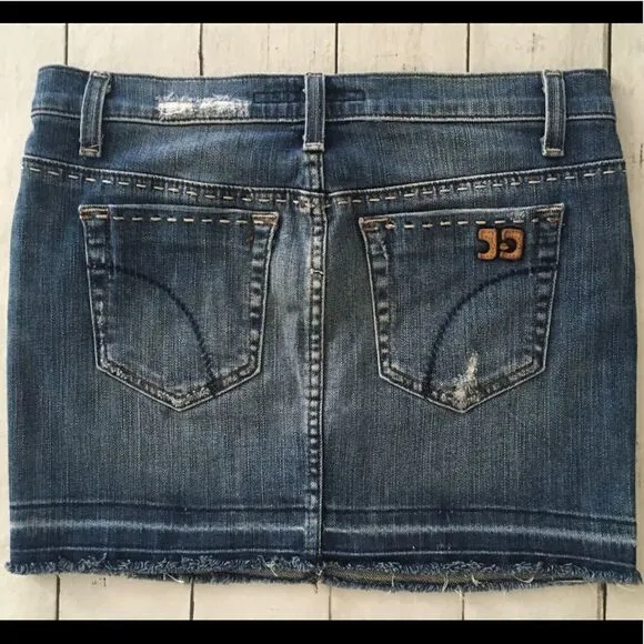 Joe’s Jeans Medium Wash Distressed Mini Skirt