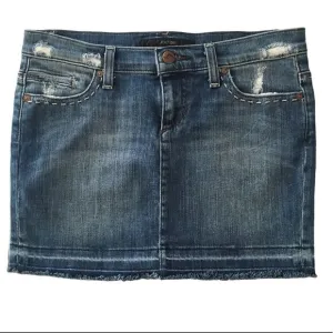 Joe’s Jeans Medium Wash Distressed Mini Skirt
