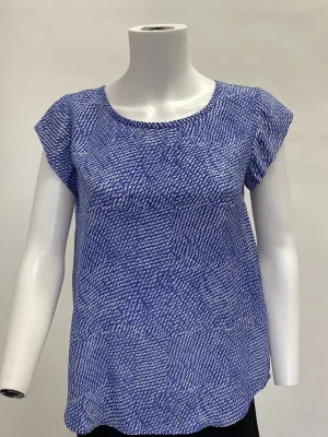 Joie Silk Blue Print T
