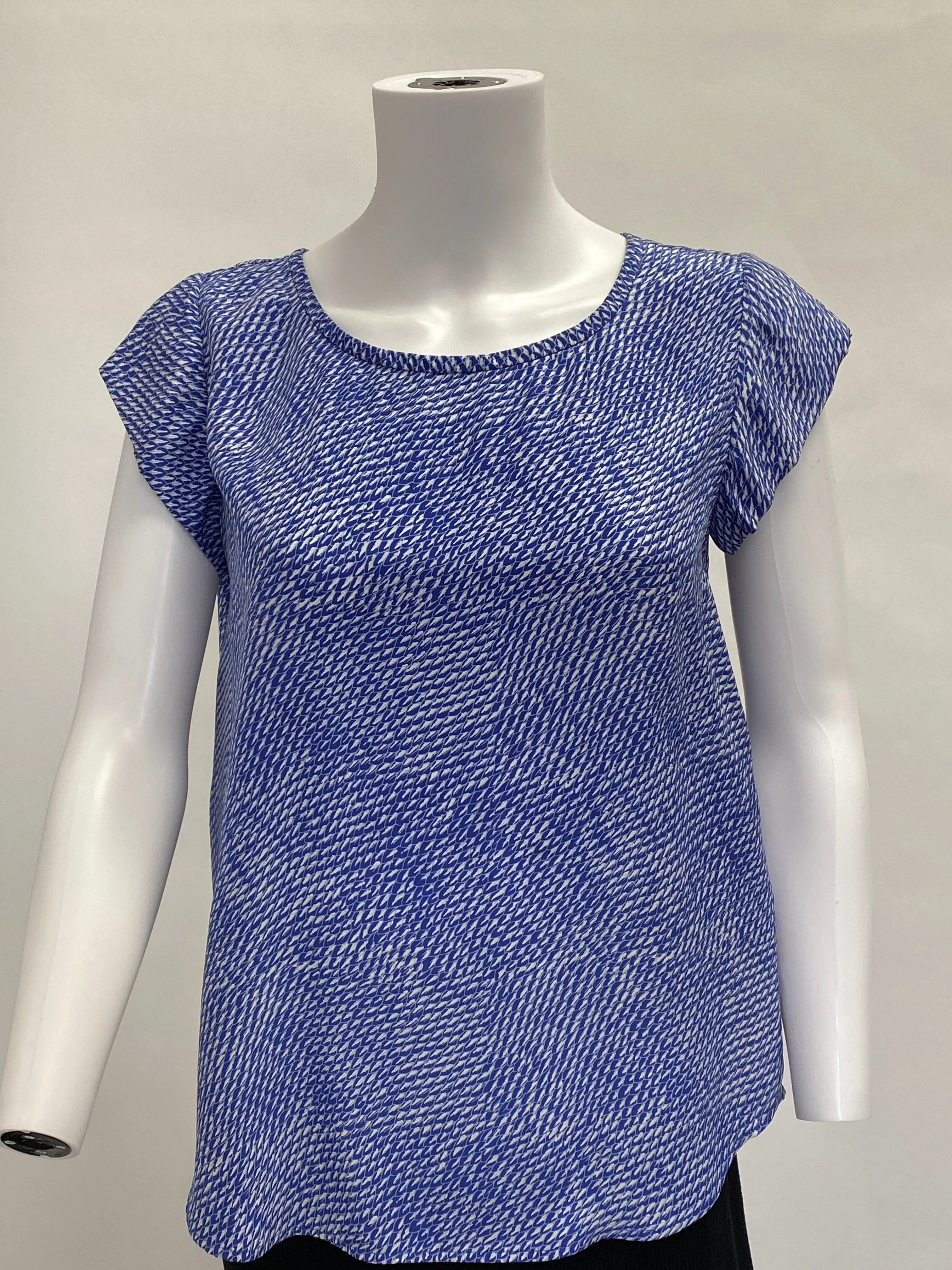 Joie Silk Blue Print T