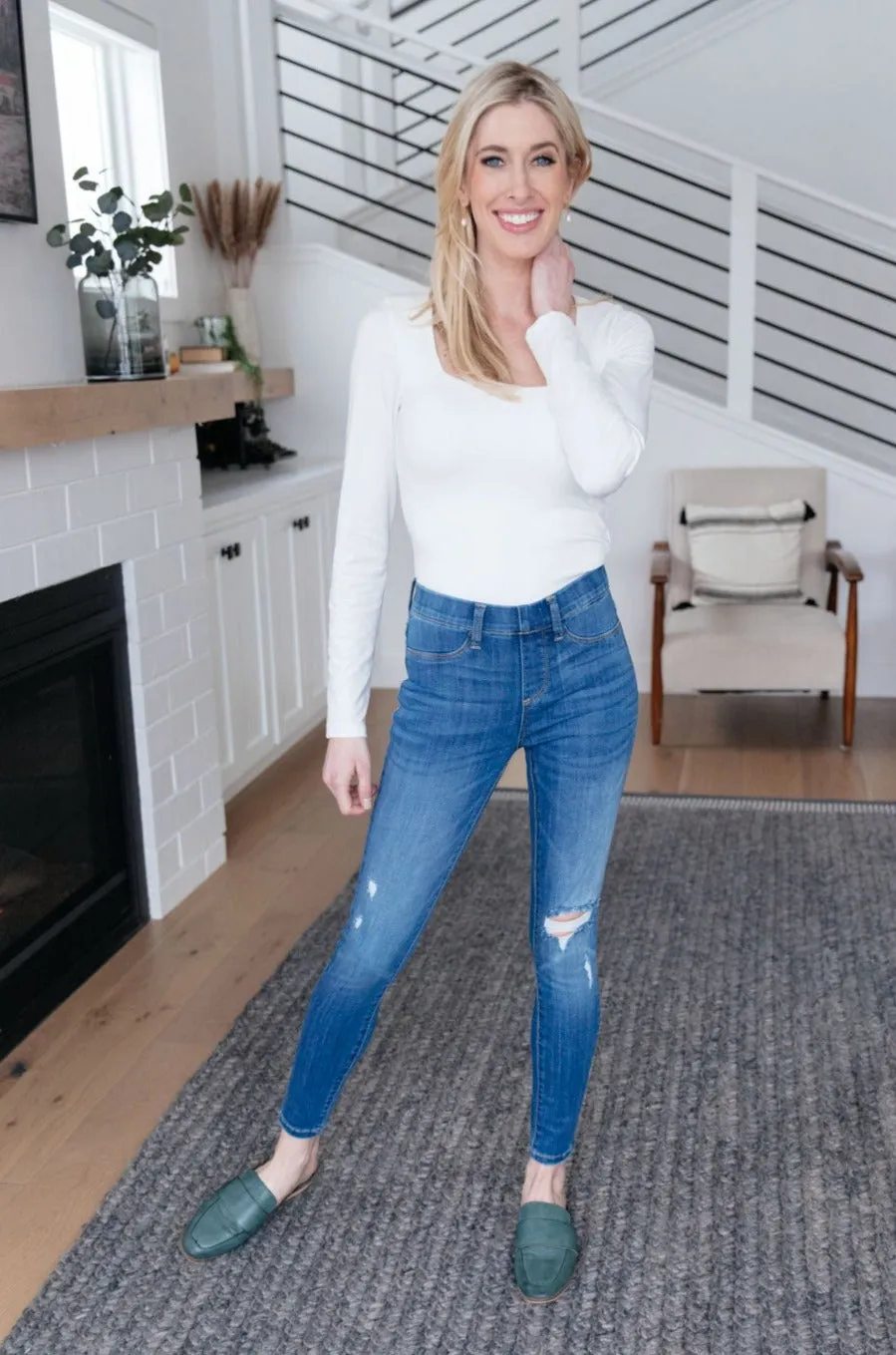 JUDY BLUE Get Together Mid-Rise Skinny Jegging