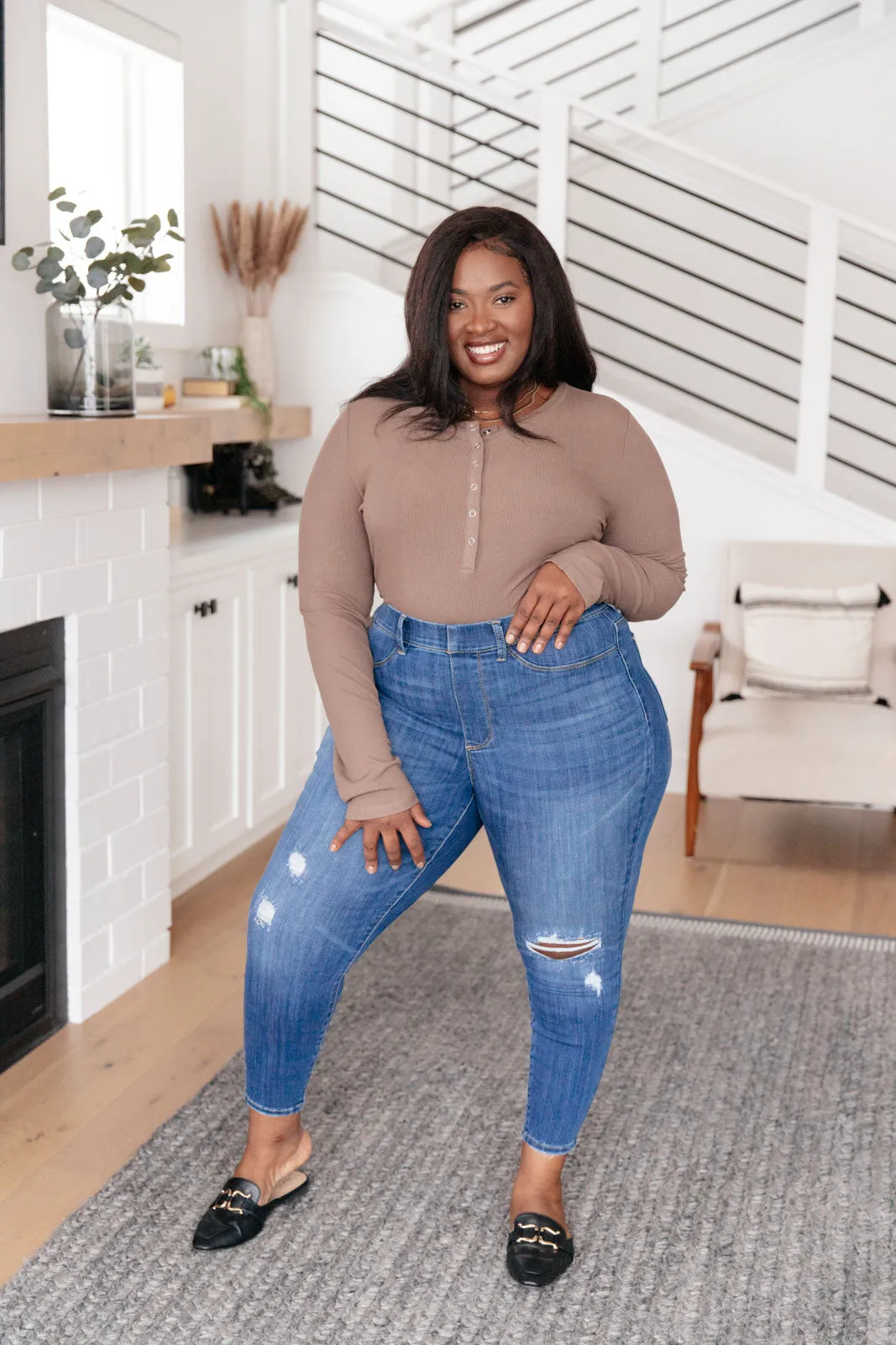 JUDY BLUE Get Together Mid-Rise Skinny Jegging