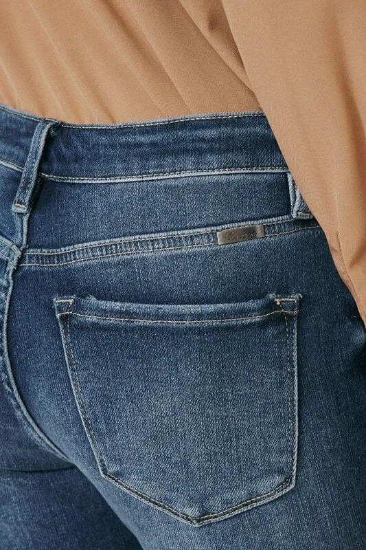 KanCan High Rise Button Down Girlfriend Jeans