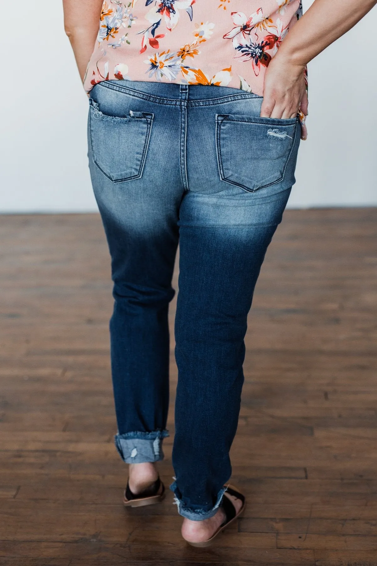 KanCan Raw Hem Skinny Jeans- Wendy Wash