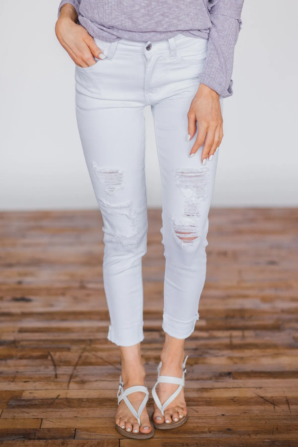 KanCan - White Distressed Denim Jeans