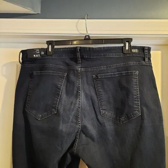 KUT From The Kloth Diana Fab Ab Skinny Jeans Size 24W High Rise Dark Wash