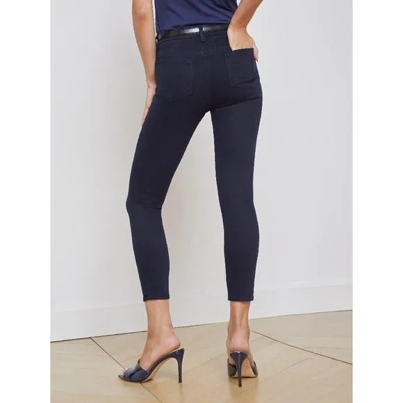 L'Agence Jeans Womens 27 Blue Margot High Waist Skinny Ankle Modal Blend NEW