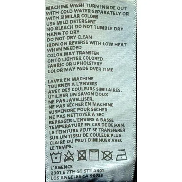 L'Agence Jeans Womens 27 Blue Margot High Waist Skinny Ankle Modal Blend NEW