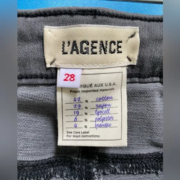 L’Agence Margot High Rise Ankle Skinny Jeans Size: 28 Cast Iron