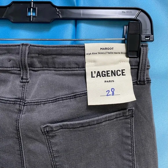L’Agence Margot High Rise Ankle Skinny Jeans Size: 28 Cast Iron
