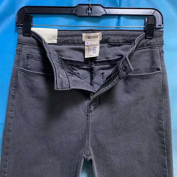 L’Agence Margot High Rise Ankle Skinny Jeans Size: 28 Cast Iron