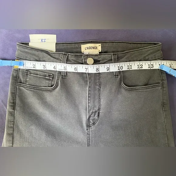 L’Agence Margot High Rise Ankle Skinny Jeans Size: 28 Cast Iron