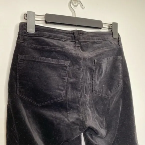 L’AGENCE Margot High Rise Corduroy Skinny Jeans in Lead Black